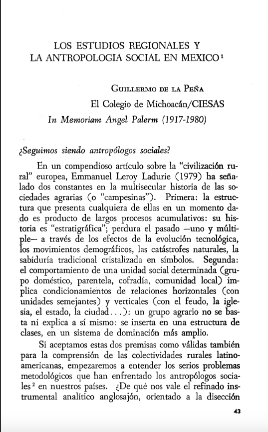 Ángel Palerm, 1954-55, “Sistemas agrícolas y desarrollo del área clave del imperio texcocano” Revista Mexicana de Estudios Antropológicos, (Sociedad Mexicana de Antropología), Vol. XIV, primera parte, pp. 337-349.